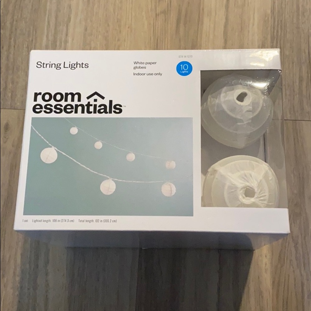 Target White Paper Globe String Lights